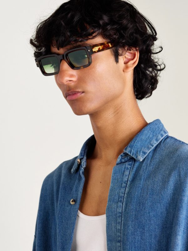 Cervantes Square-Frame Tortoiseshell Acetate Sunglasses - OU