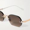 Terebellum IV Square-Frame Titanium Sunglasses - CU