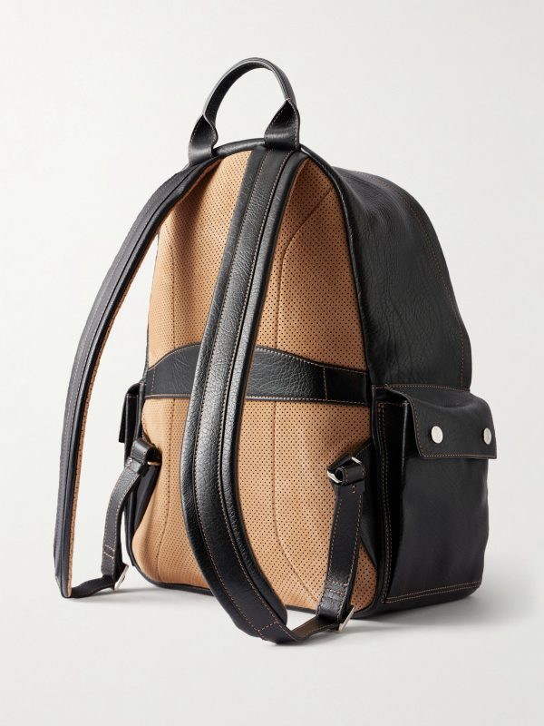 Full-Grain Leather Backpack - BK Full-Grain Leather Backpack - BK