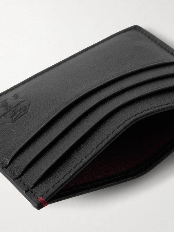 Pebble-Grain Leather Cardholder - E1