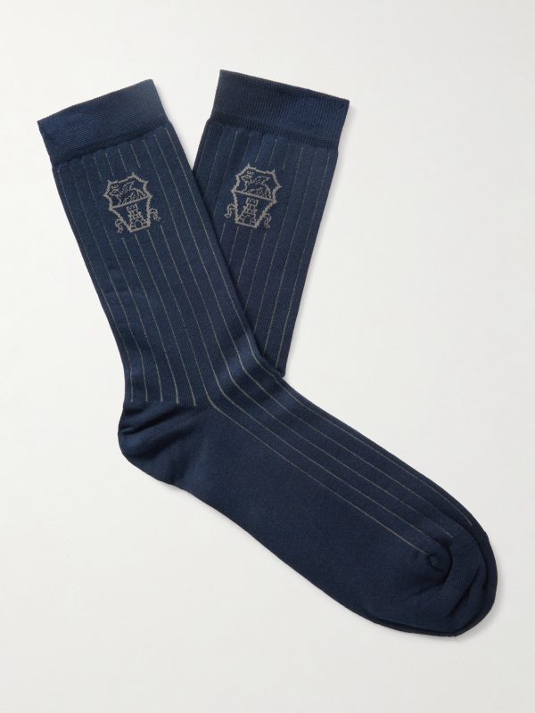 Logo-Jacquard Cotton Socks Logo-Jacquard Cotton Socks