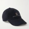Logo-Embroidered Suede Cap Logo-Embroidered Suede Cap