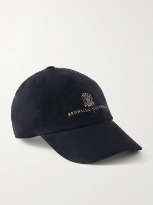Logo-Embroidered Suede Cap Logo-Embroidered Suede Cap