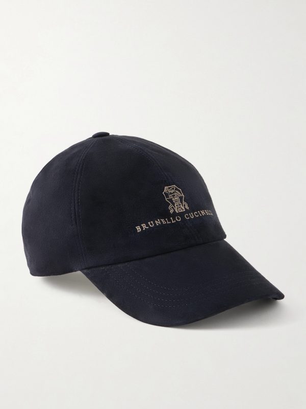 Logo-Embroidered Suede Cap Logo-Embroidered Suede Cap