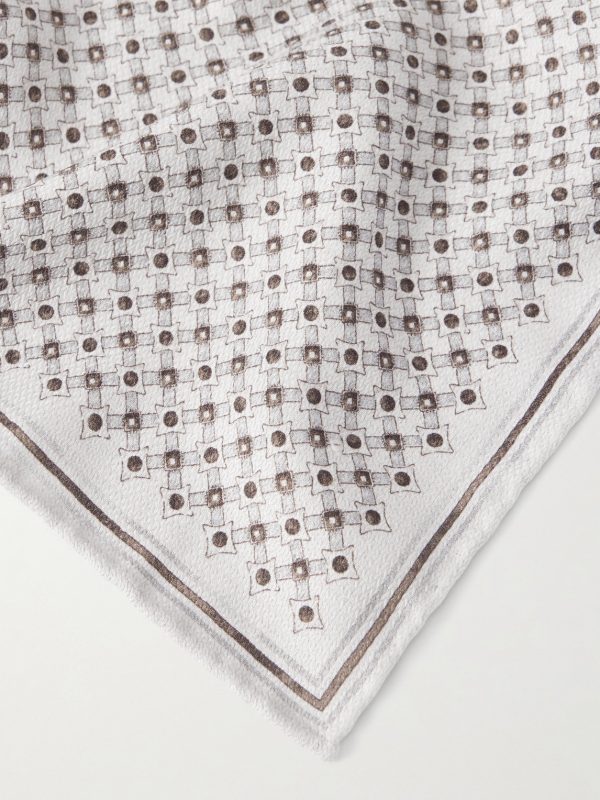 Printed Silk Pocket Square - CU