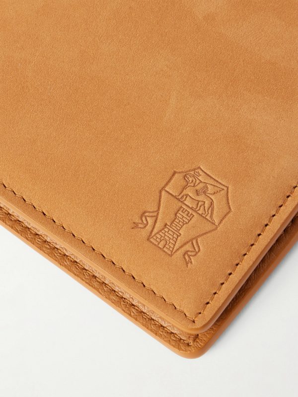 Logo-Debossed Suede Billfold Wallet - CU Logo-Debossed Suede Billfold Wallet - CU