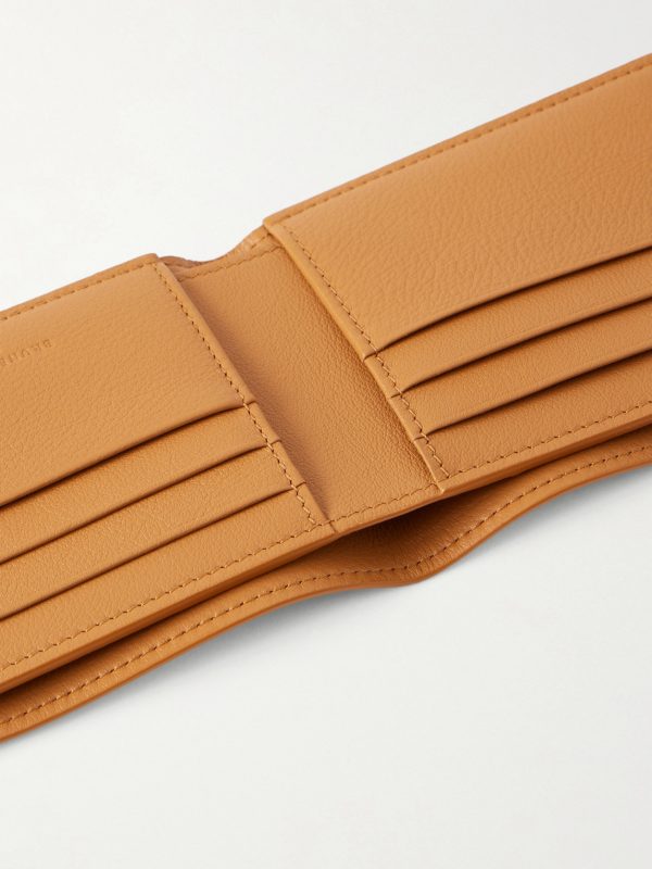 Logo-Debossed Suede Billfold Wallet - E1 Logo-Debossed Suede Billfold Wallet - E1