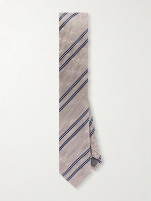 7.5cm Striped Herringbone Silk-Jacquard Tie