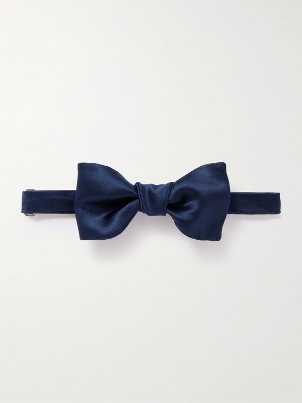 Self-Tie Duchesse Cotton and Silk-Blend Satin Bow Tie
