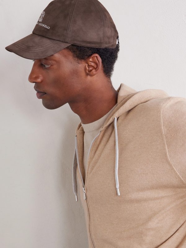 Logo-Embroidered Suede Cap - FR
