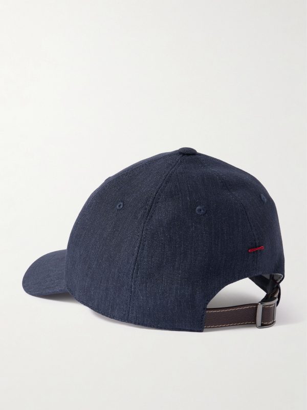 Logo-Embroidered Linen Baseball Cap - BK Logo-Embroidered Linen Baseball Cap - BK