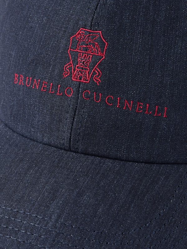 Logo-Embroidered Linen Baseball Cap - CU Logo-Embroidered Linen Baseball Cap - CU