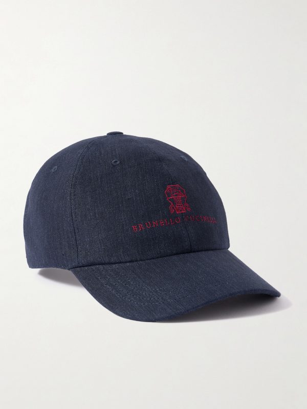 Logo-Embroidered Linen Baseball Cap Logo-Embroidered Linen Baseball Cap