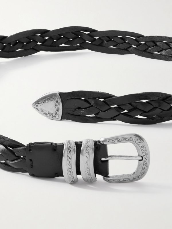 3cm Woven Leather Belt - E1