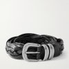 3cm Woven Leather Belt