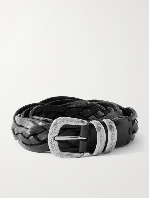 3cm Woven Leather Belt