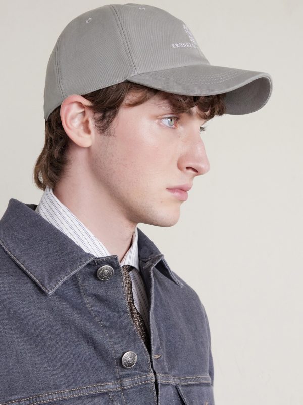 Logo-Embroidered Leather-Trimmed Cotton-Twill Baseball Cap - CU Logo-Embroidered Leather-Trimmed Cotton-Twill Baseball Cap - CU