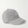 Logo-Embroidered Leather-Trimmed Cotton-Twill Baseball Cap Logo-Embroidered Leather-Trimmed Cotton-Twill Baseball Cap