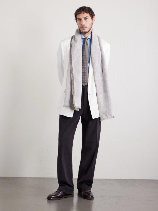 Fringed Linen Scarf - FR