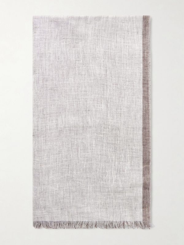 Fringed Linen Scarf