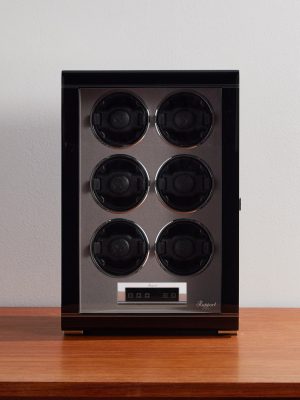 Formula Six Lacquered Cedar and Glass Six-Piece Watch Winder