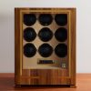 Paramount Walnut and Glass Nine-Piece Watch Winder Paramount Walnut and Glass Nine-Piece Watch Winder