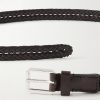 2cm Woven Leather Belt - CU 2cm Woven Leather Belt - CU