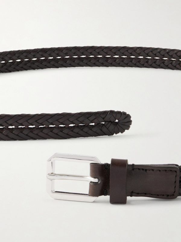 2cm Woven Leather Belt - CU 2cm Woven Leather Belt - CU