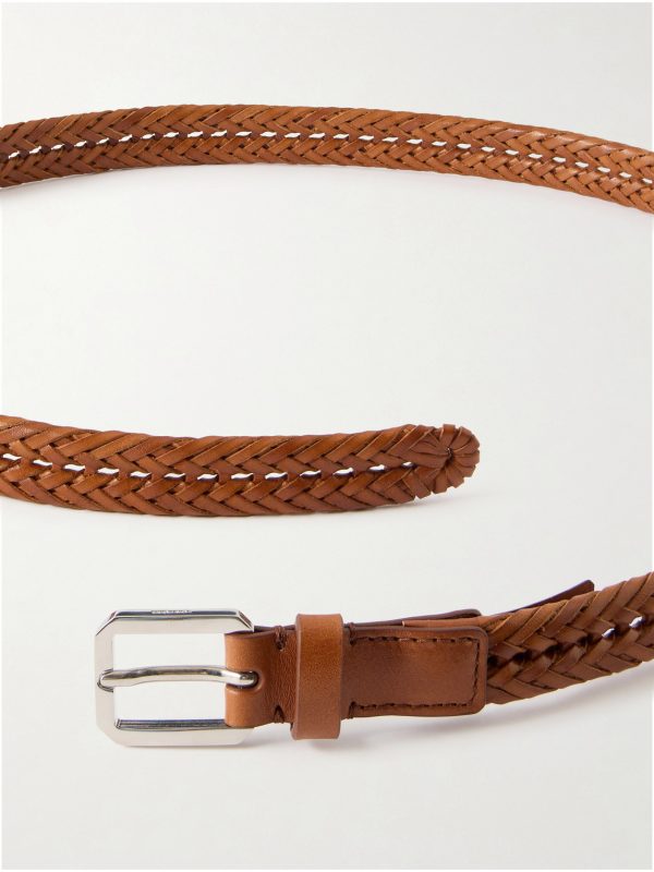 2cm Woven Leather Belt - E1 2cm Woven Leather Belt - E1