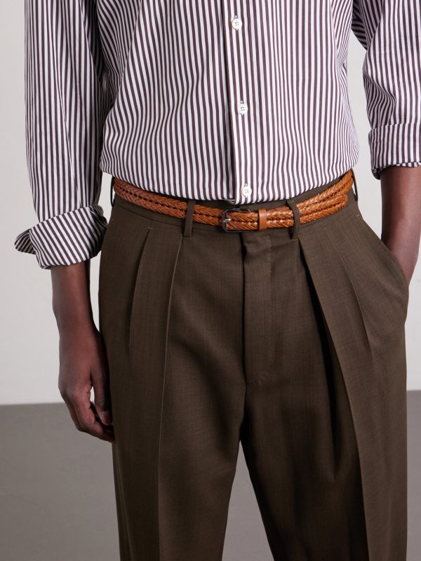 2cm Woven Leather Belt - OU 2cm Woven Leather Belt - OU
