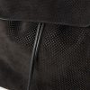 T Line Leather-Trimmed Perforated Suede Backpack - CU T Line Leather-Trimmed Perforated Suede Backpack - CU