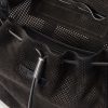 T Line Leather-Trimmed Perforated Suede Backpack - E1 T Line Leather-Trimmed Perforated Suede Backpack - E1