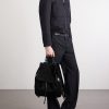 T Line Leather-Trimmed Perforated Suede Backpack - FR T Line Leather-Trimmed Perforated Suede Backpack - FR