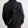 T Line Leather-Trimmed Perforated Suede Backpack - OU T Line Leather-Trimmed Perforated Suede Backpack - OU