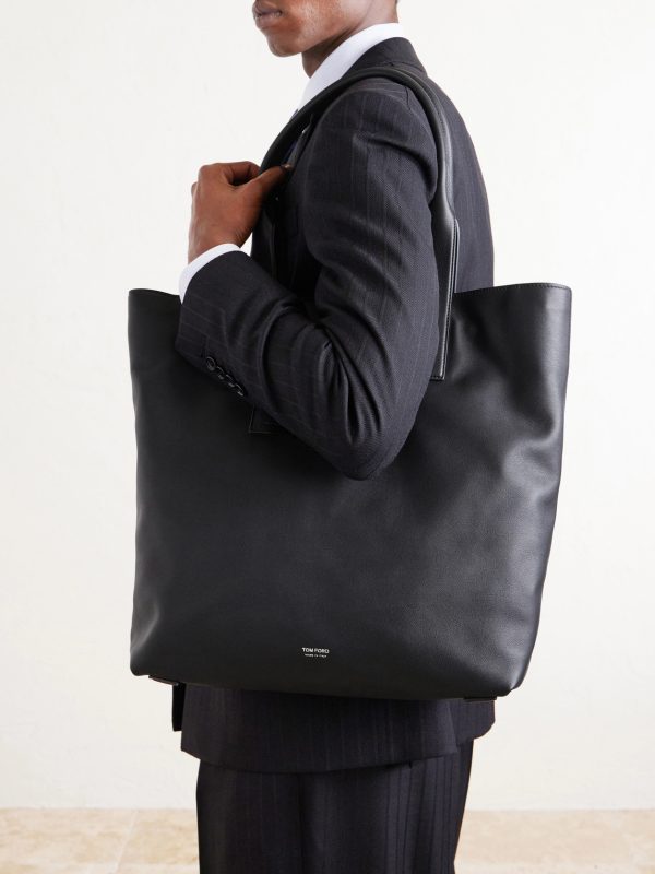 North-South Leather Tote Bag - FR