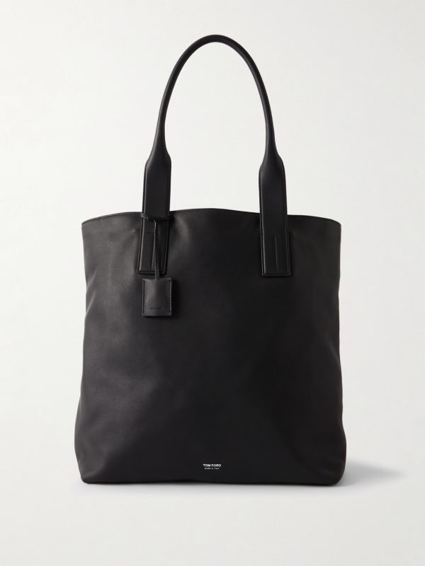 North-South Leather Tote Bag