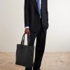 North-South Leather Tote Bag - OU
