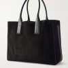 Perforated Suede Tote Bag - BK