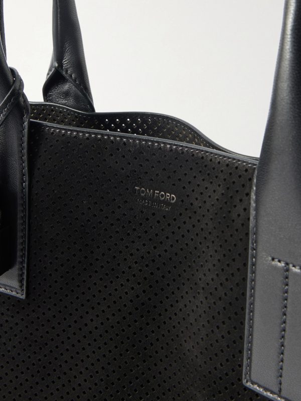 Perforated Suede Tote Bag - CU