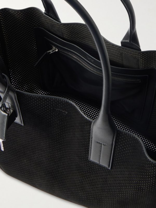 Perforated Suede Tote Bag - E1