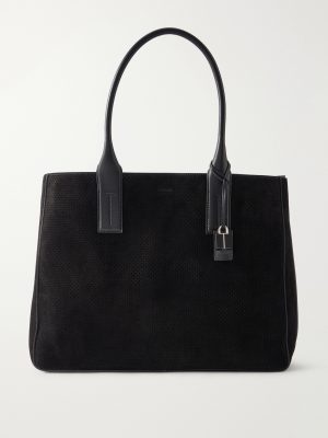 Perforated Suede Tote Bag