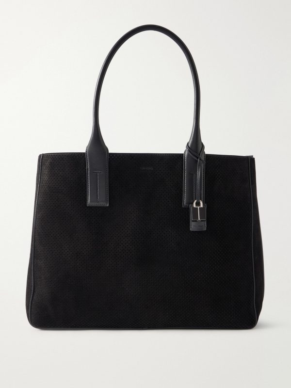 Perforated Suede Tote Bag