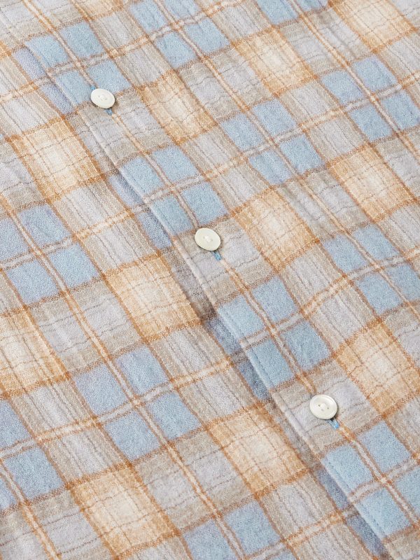 Airy Checked Wool-Flannel Shirt - CU Airy Checked Wool-Flannel Shirt - CU