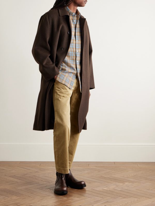 Airy Checked Wool-Flannel Shirt - OU Airy Checked Wool-Flannel Shirt - OU