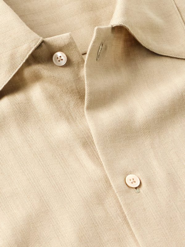 Herringbone Cotton and Cashmere-Blend Shirt - CU Herringbone Cotton and Cashmere-Blend Shirt - CU