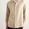 Herringbone Cotton and Cashmere-Blend Shirt - FR Herringbone Cotton and Cashmere-Blend Shirt - FR
