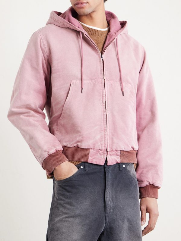 Garment-Dyed Cotton-Canvas Zip-Up Hooded Jacket - FR
