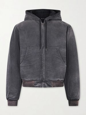 Garment-Dyed Cotton-Canvas Zip-Up Hooded Jacket Garment-Dyed Cotton-Canvas Zip-Up Hooded Jacket