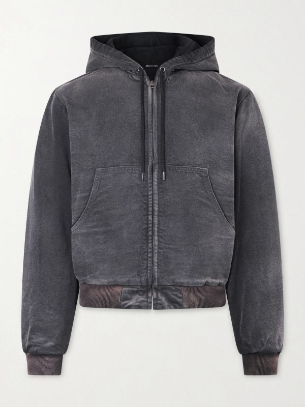 Garment-Dyed Cotton-Canvas Zip-Up Hooded Jacket Garment-Dyed Cotton-Canvas Zip-Up Hooded Jacket