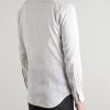 Slim-Fit Striped Silk-Poplin Shirt - BK Slim-Fit Striped Silk-Poplin Shirt - BK